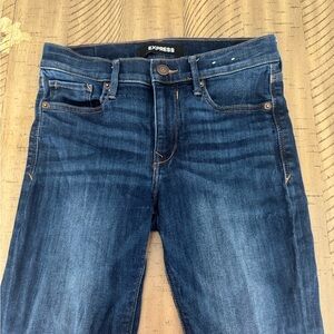 Express Women's Dark Blue Skinny Jeans
